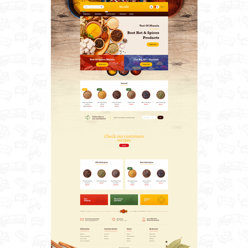 Noodle Spices  Multipurpose Responsive Opencart 3.x Theme