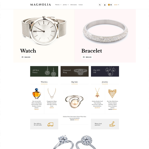 Magnolia Jewelry Multipurpose Responsive Opencart 3.x Theme