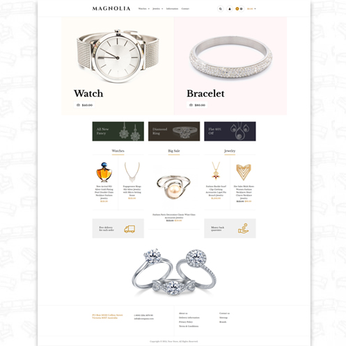 Magnolia Jewelry Multipurpose Responsive Opencart 3.x Theme