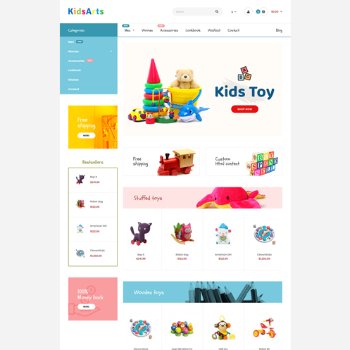 Kidsarts Toys Responsive Opencart 3.x Theme