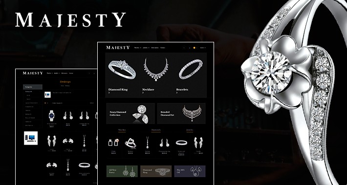 Majesty Jewelry Black Multipurpose Responsive Opencart 3.x Theme