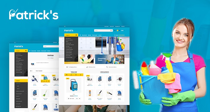 Potricks Cleaning  Responsive Opencart 3.x Theme