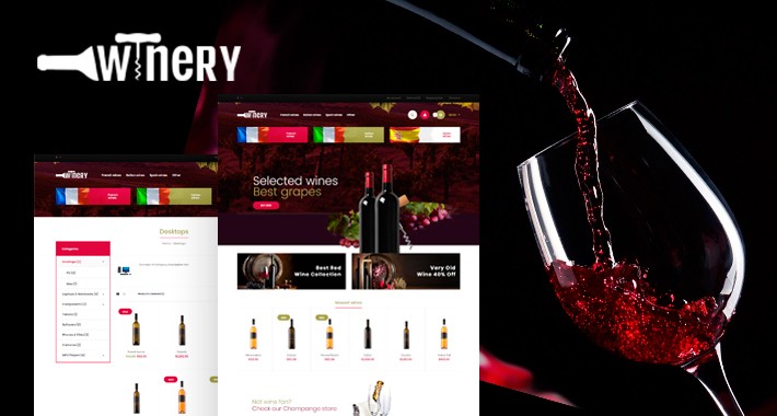 Winery Wine Multipurpose Responsive Opencart 3.x Theme