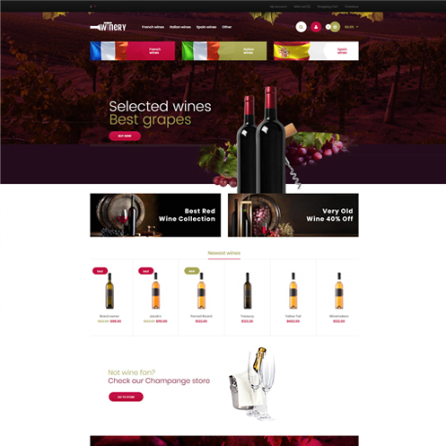 Winery Wine Multipurpose Responsive Opencart 3.x Theme